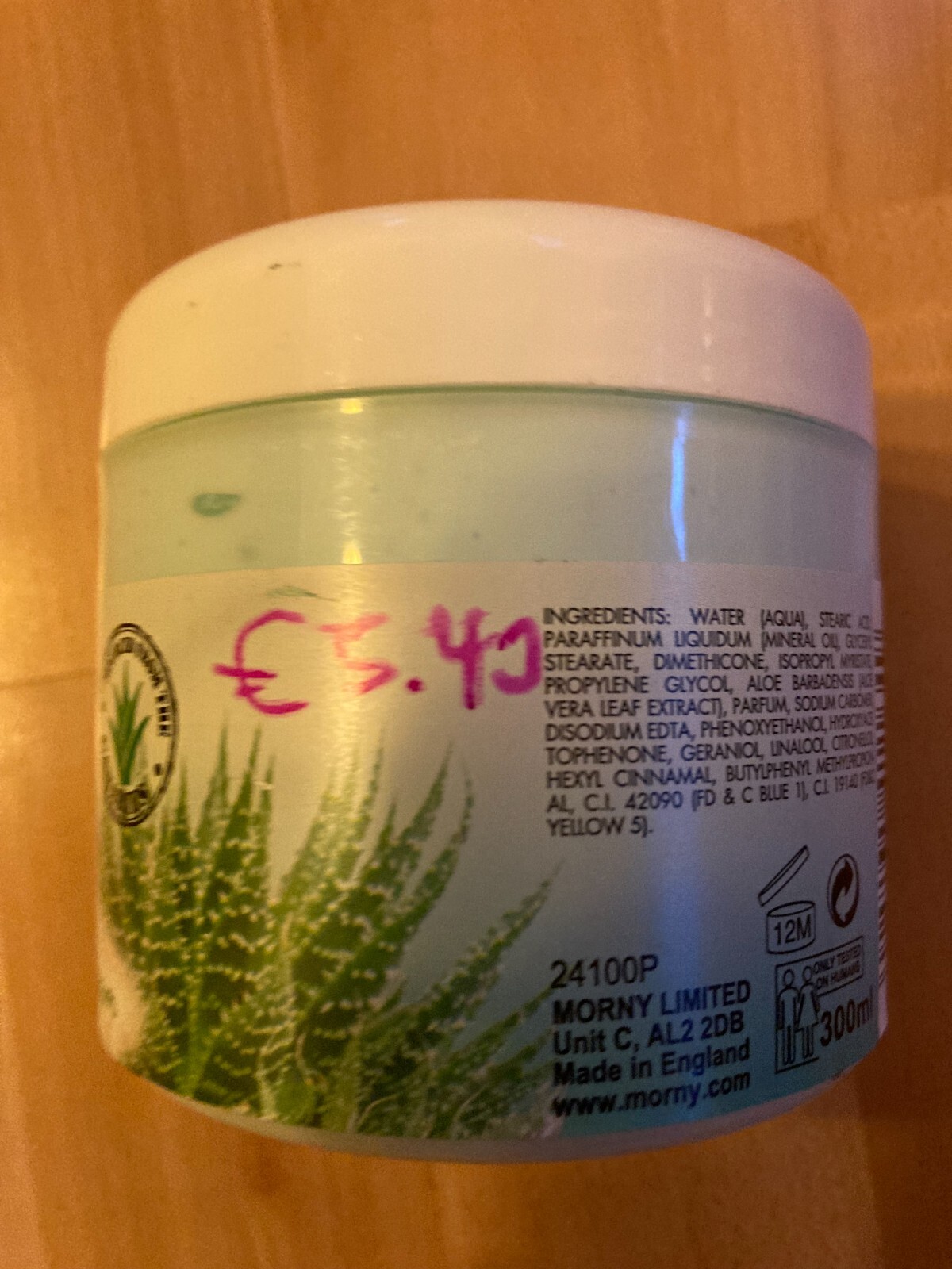 MORNY Nature’s Aloe Vera Moisturising Cream Aloe de Canarias 300ml eBay