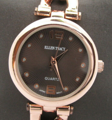 Women's Ellen Tracy Quartz Water Resistant Analog 30mm Dial Watch (D600)