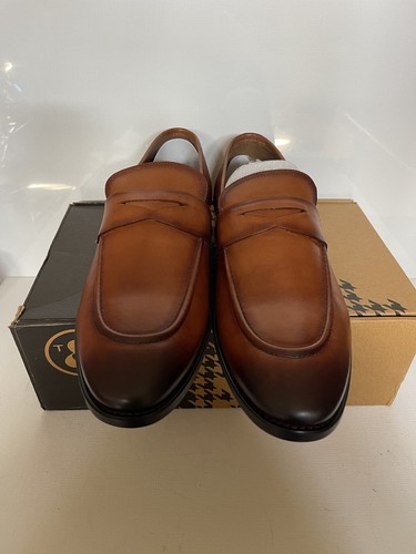Thomas & Vine Bishop Leather Penny Loafers in Brown Size 13 New in the Box - Picture 5 of 12