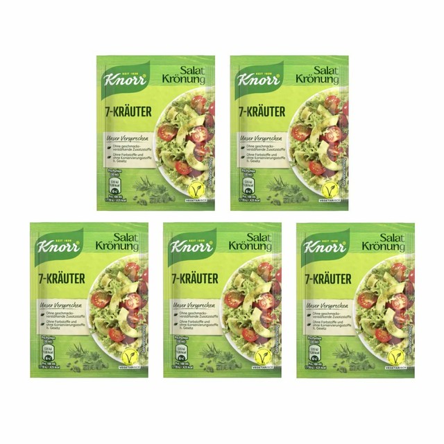 5x 5 Packs Knorr Salat Kroenung 7Kräuter Herbs Salad Dressing from
