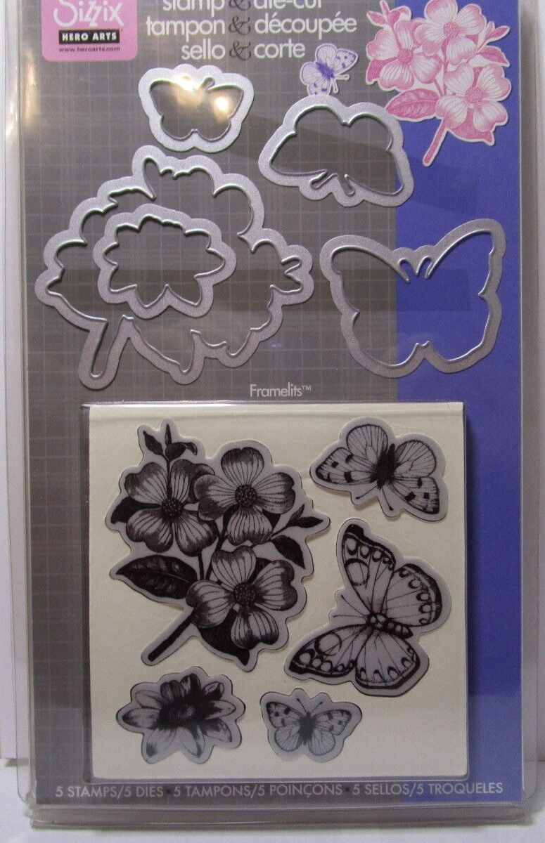 Sizzix 657773 Stamp & Die Cut Framelits Butterflies #3 NEW | eBay