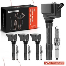 A-premium 4x Ignition Coil 4x Iridium Spark Plug For Bmw 330i Xdrive 17-19 330e