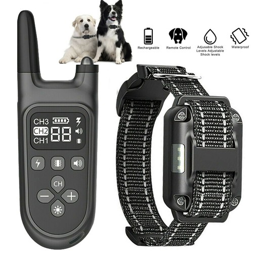 Anti bell Halsband Hunde Erziehungshalsband Ton Vibration Ferntrainer 1000M NEU - Bild 16 von 18