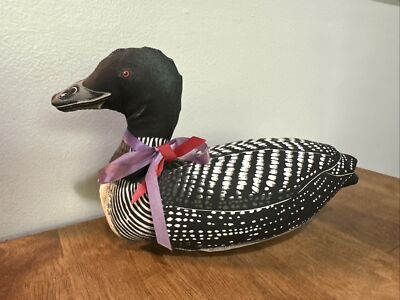 Fabric Plush Duck LOON Decoy Stuffed Pillow