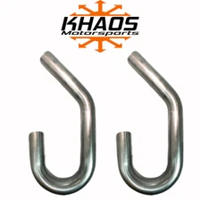 1.625" 1-5/8" 180 45 DEGREE 304 STAINLESS MANDREL BEND EXHAUST TUBING 2 PACK SS