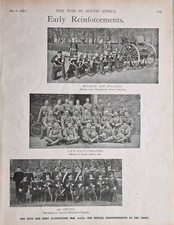 1899 Print Burenkrieg Maxim Gun Detachment West Yorkshire - 2nd Devons Hildyards