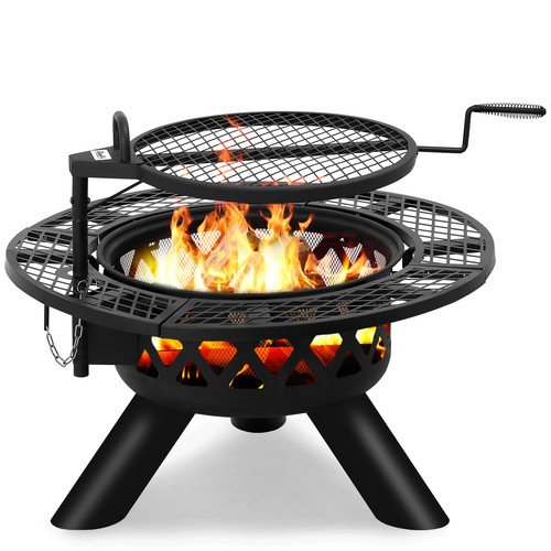 Bali outdoors Wood Burning Round Fire pit barbecue Pit BBQ Backyard eBay