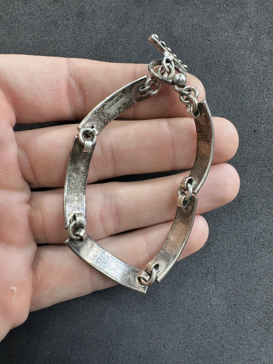 アクセサリー Vintage Silver Toggle Chain Bracelet 925 アクセサリー Vintage Silver Toggle Chain Bracelet 925