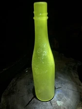Vintage Glass Ketchup Bottle. Manganese