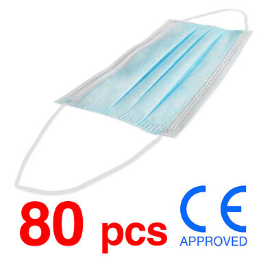 80 Pack Disposable Surgical Face Mask Sterilized Face Masks (98% Efficiency)