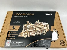Rokr Locomotive Steam Train Mechanical Gears LK701 3D Wooden Puzzle SEALED