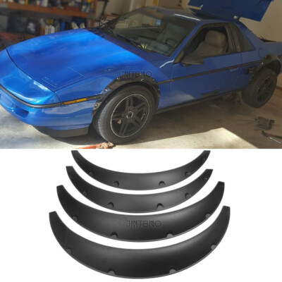 For Pontiac Fiero GT 4x Fender Flares Wide Body Wheel Arches Flexible 80mm/90mm