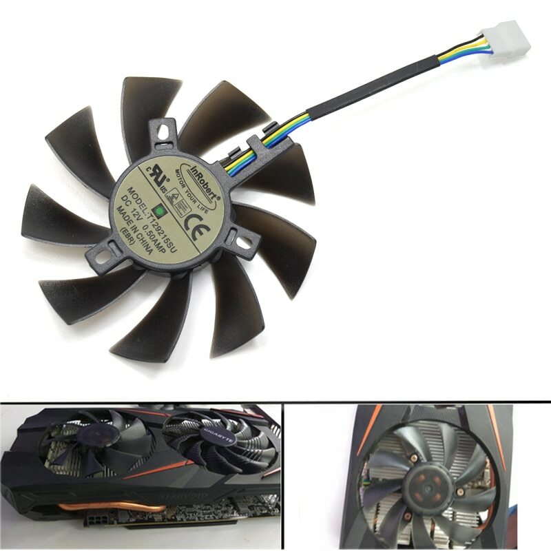 DIY 85MM T129215SU 4Pin Cooler Fan For Gigabyte GeForce GTX 1050