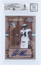 Brandon Graham Eagles Signed 2010 Playoff Contenders #24 BAS 9/10 Rookie Card