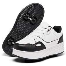 HSQ Roller Skate Shoes with 4 Wheels for Girls Boys Kids Detachable Wheeled F...