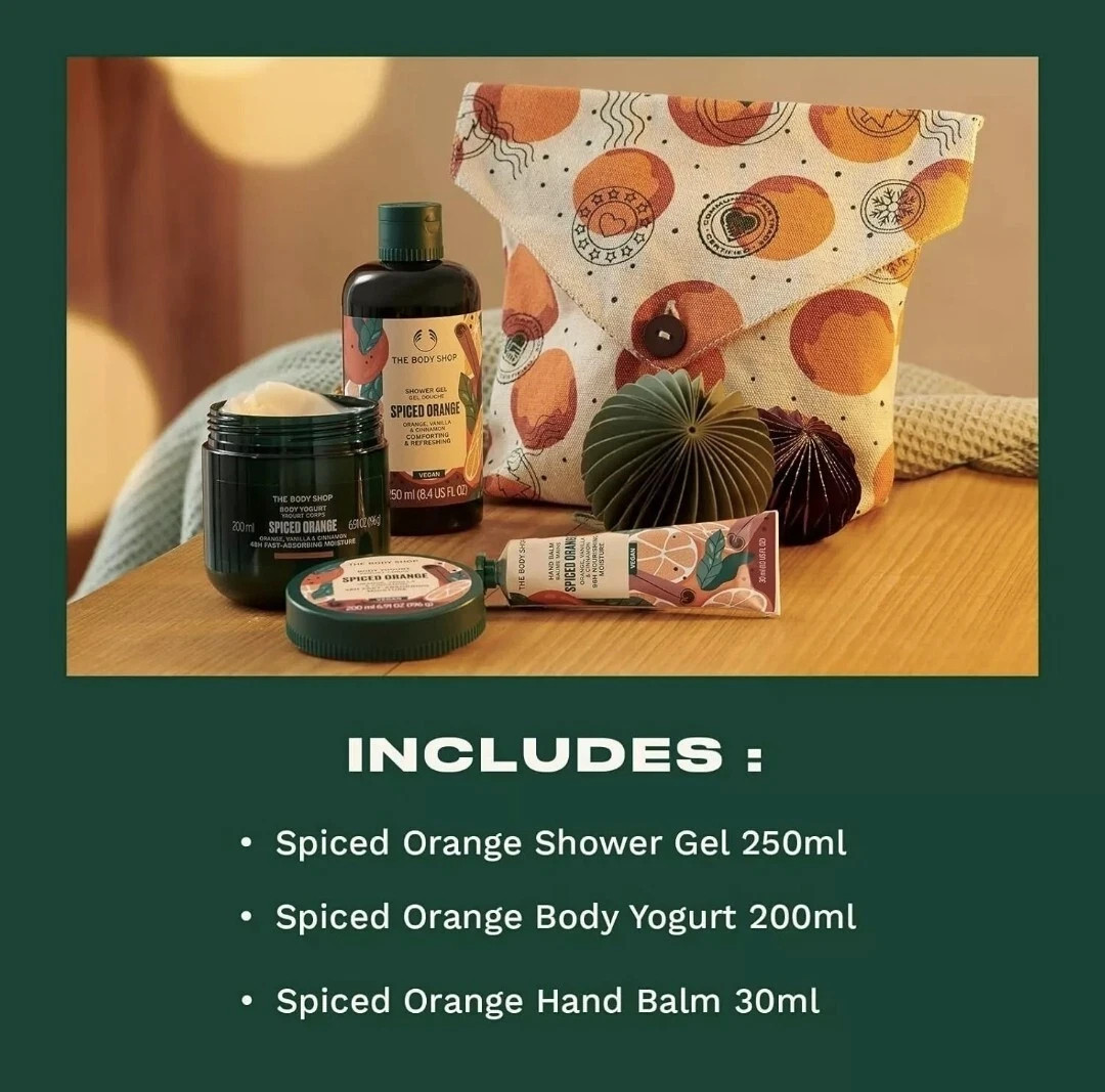 The Body Shop Spiced Orange Essentials Gift Pouch