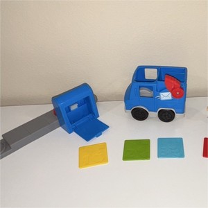Fisher-Price Little People Mail Truck Playset Mail Carrier Figure Mailbox