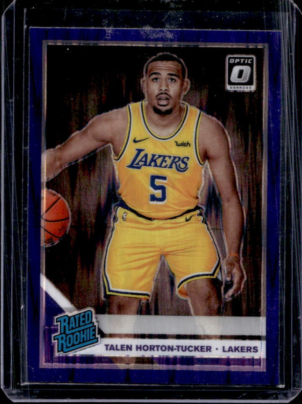 2019-20 Donruss Optic Talen Horton-Tucker Purple Shock RC #151 Lakers