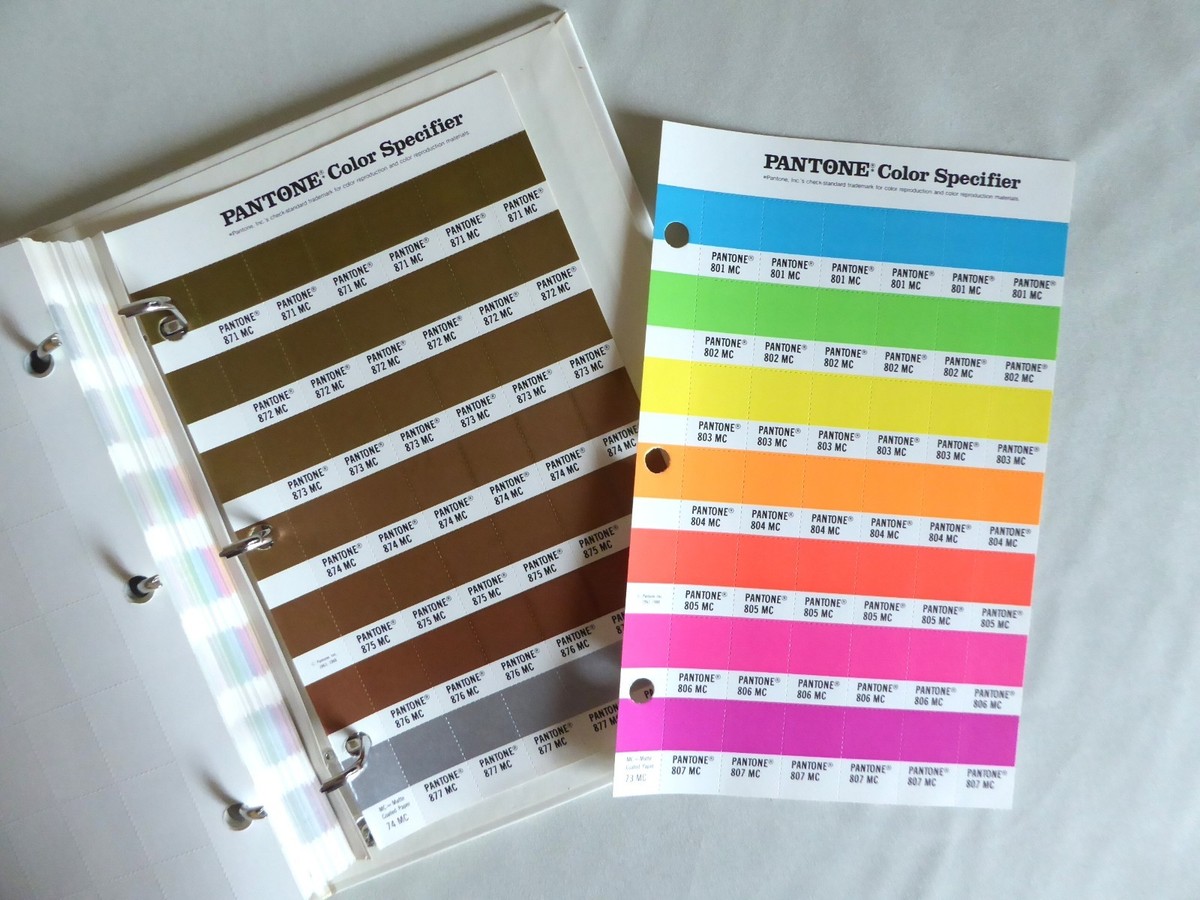 VINTAGE 1988 PANTONE MATTE COATED COLOR SPECIFIER CHIP BOOK BINDER