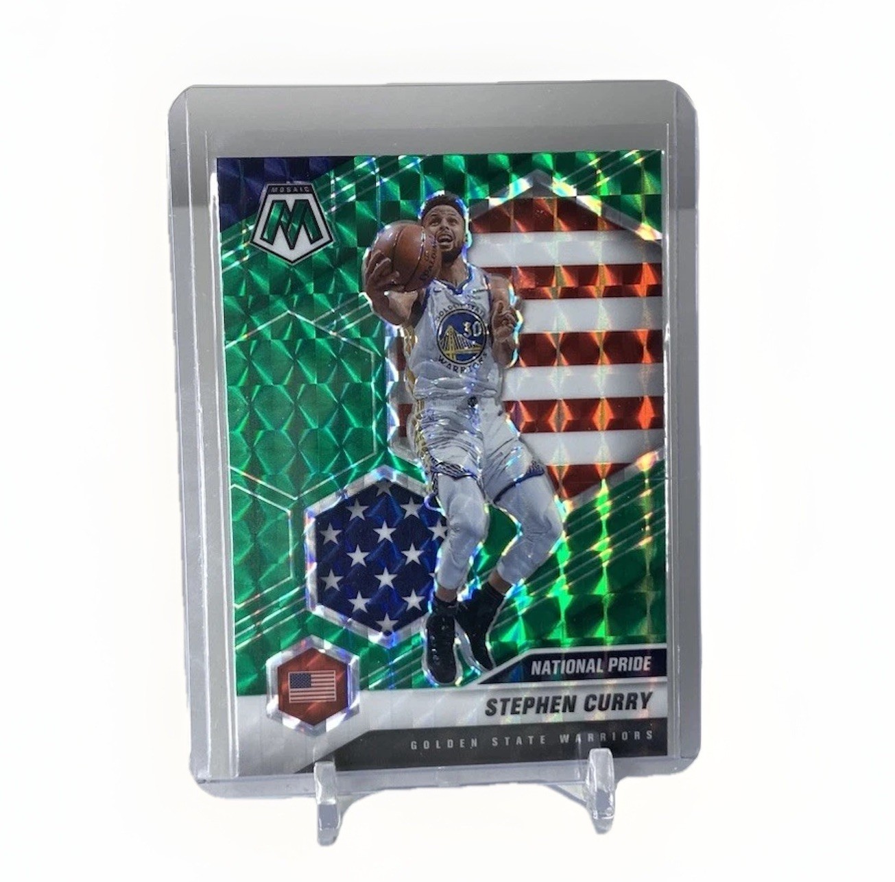Panini 2020-21 Mosaic green National Pride Insert Stephen Curry Warriors #249
