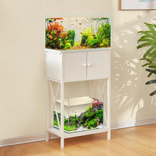 10 Gallon Fish Tank Stand with Cabinet, Double Aquarium Stand for 10 5 Gallon