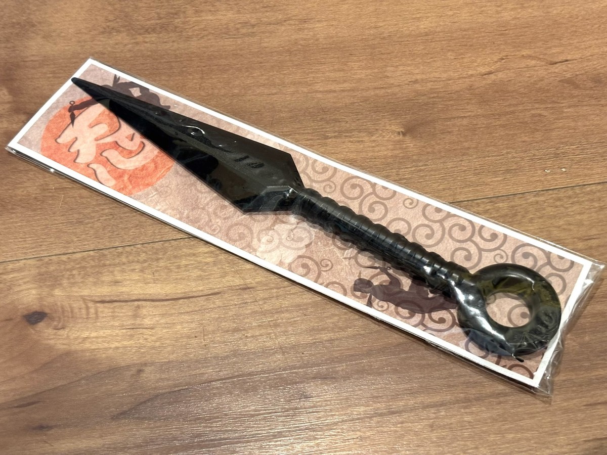 Shinobiya Rubber Kunai Ninja Kunai Soft and Safe (Black) Made of