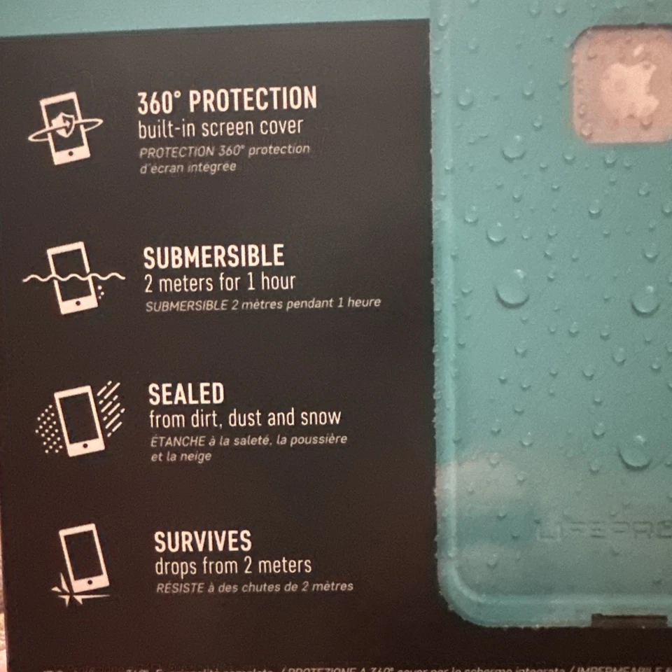 Funda LifeProof FRE iPhone 7 Plus Impermeable a Prueba de Suciedad Protección contra Caídas Gris/Verde Foto 4 de 4
