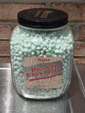 Vintage Necco Candies Art Deco Glass General Store Jar With Lid 8 1/2" Tall