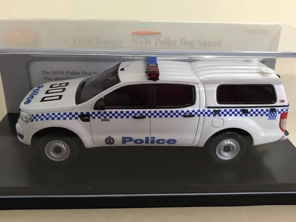 1/43  TRAX TRR188B Ford Ranger – NSW Police Dog Squad - WHITE - Image 4 of 4