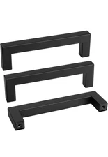 goldenwarm 35 Pack 4 INCH Black Square Bar Cabinet Pull - Drawer Pulls