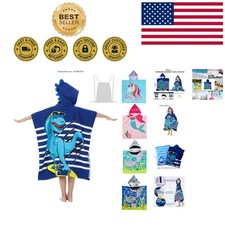 Double-Sized Hooded Dinosaur Towel for Kids 3-10 - Perfect for Bath and Beach