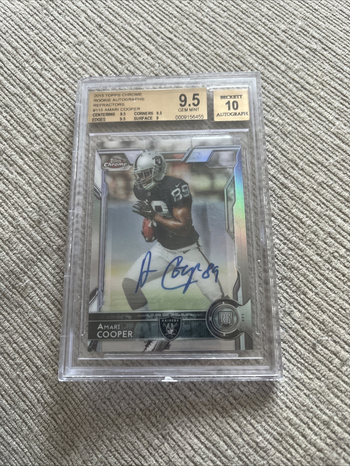 Amari Cooper Topps Chrome #115 Autograph