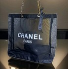 New Chanel Beauty Mesh VIP Tote And Matching Makeup Pouch - Gold Hardware — photo 3