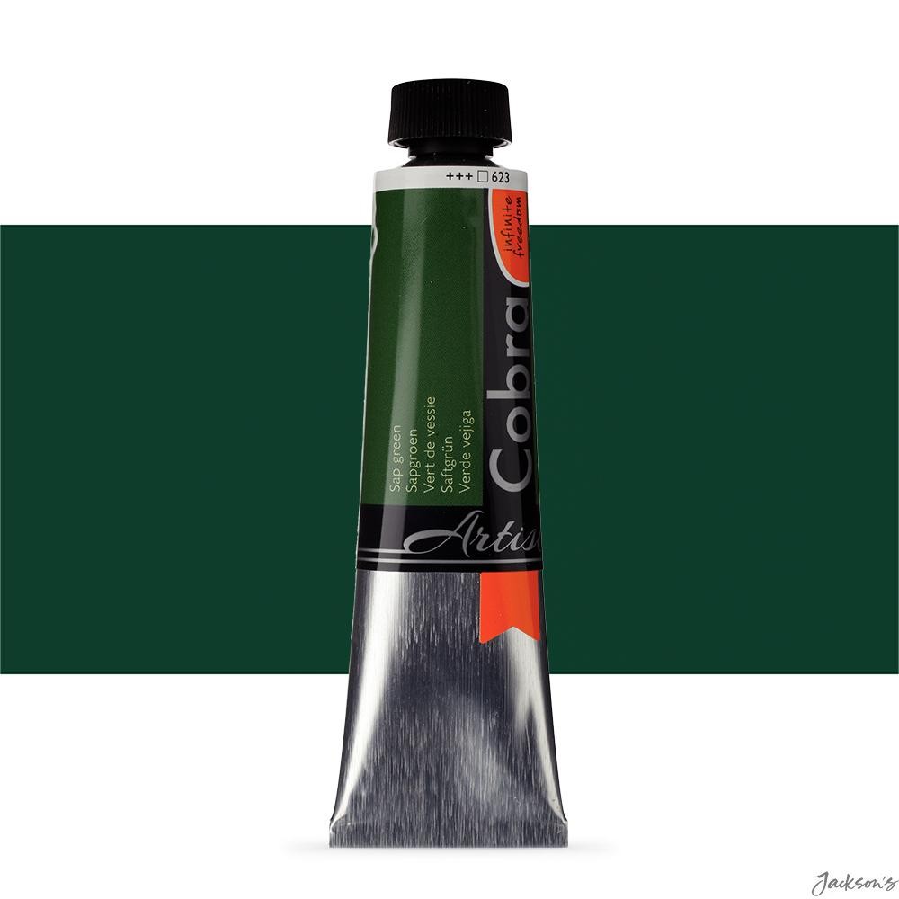 Royal Talens Cobra Water Mixable Oil Paint Sap Green 40ml For Artists