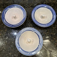 SET of 3 STONEWARE POTTERY THE ORIGINAL APPLE BAKER BAKING DISHES PARIS, MAINE