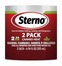 Sterno Fuel Cans - 2.25 Hour Burn, 2 Pack Chafing Dish Fuel Can Burners for Food