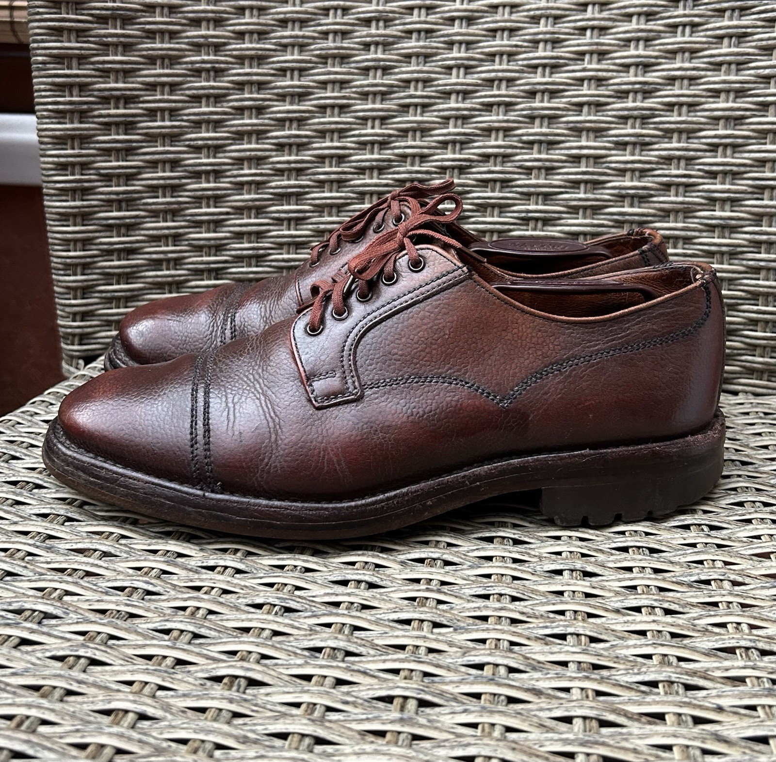 SAOLA Vintage Veldtschoen Country Derby di George Webb England Commando suola taglia 9