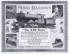 BASSETT-LOWKE Modelleisenbahnen - The 6.30 Down - antike Werbung 1912