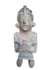 Pre-Columbian Mayan Antique  Clay Terracotta Figure Statue Royalty Holding Duck — photo 1