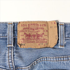 VTG 90s Levi's 501 Jeans 100 Cotton Every Garment Guaranteed Tag Men Size 42x32