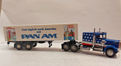 Brekina 86264 Kenworth W900 US-Kühlkoffer PAN AM Fly to San Francisco 1974 1:87