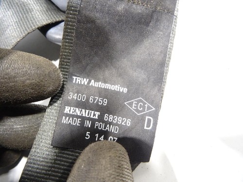 CEINTURE DE SECURITE AVANT DROIT Renault Clio III (BR/CR) 8200683926 #110021569 - Photo 6/6
