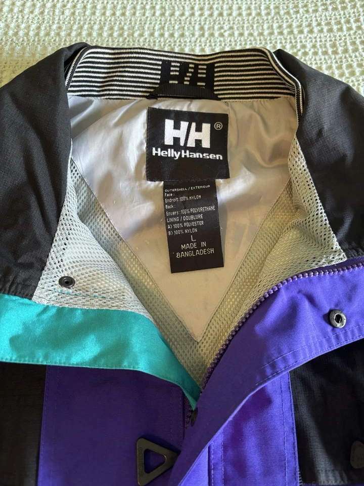 Vintage Helly Hansen Ski Jacket- Equipe- Helly Tech-Color Block Retro 90's-Large - Image 3 of 4