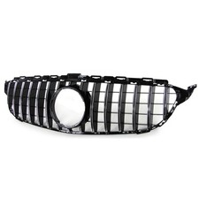 Sport Kühlergrill Schwarz Chrom für Mercedes C Klasse W205 S205 13-18 Sport Kühlergrill Schwarz Chrom für Mercedes C Klasse W205 S205 13-18