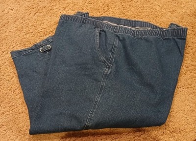 Allison Daley Womens Capri Pants 24W Skimmer Stretch Pull-On Indigo Blue