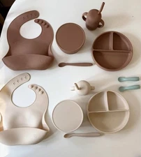 AEIOU Baby Feeding Silicone Starter Sets - 2 Available BPA Free