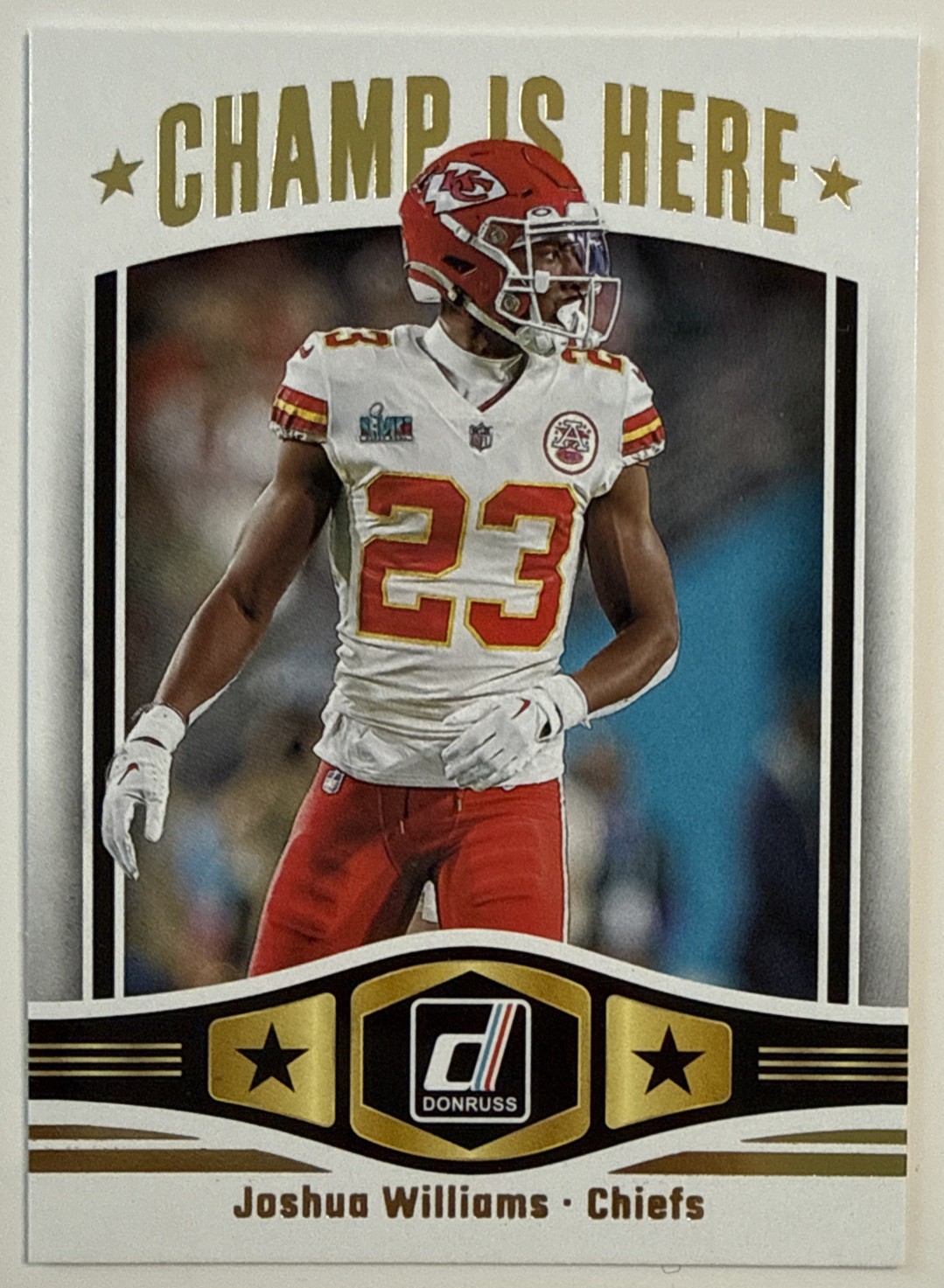 2023 Panini Donruss Champ Is Here Joshua Williams #CIH-20 (RC) Chiefs