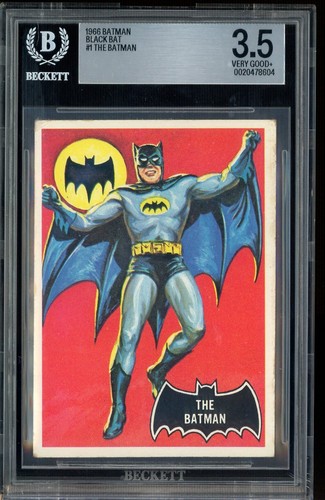 1966 Topps Batman Black Bat #1 The Batman — BGS 3.5