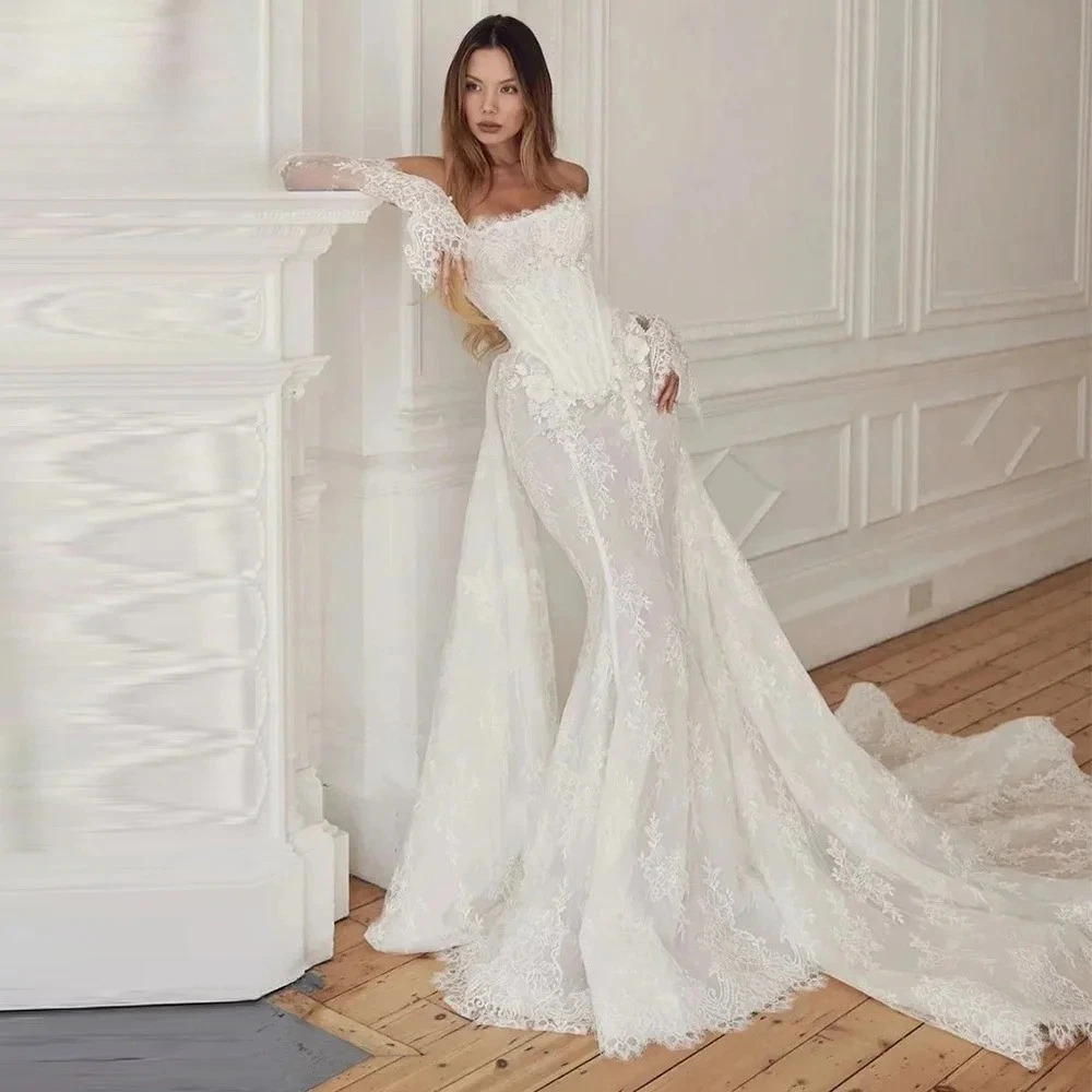 chinese dress ladies Vintage Large Flower Lace Wedding Dress – Brydealo