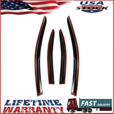 Fits 08-17 Mitsubishi Lancer JDM Mugen Style Window Vent Visor Rain/Sun Guards